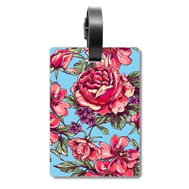 Imagem de Calça Flor Life Folha Céu Mala Etiqueta Etiqueta Bagagem Etiqueta Scutcheon Etiqueta