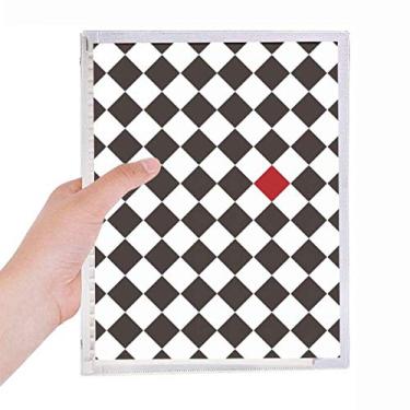 Imagem de Rhombus Line Art Grain Illustration Pattern Notebook Folhas Soltas Diário Recarregável Diário Papelaria