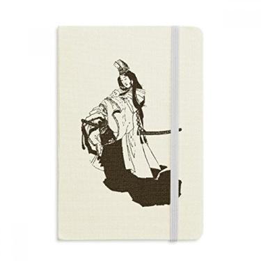 Imagem de Caderno de ilustração de quimono preto do Japão, capa dura oficial, diário clássico