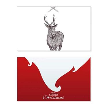 Imagem de Espada de alce coroa animal estilo barroco feriado feriado feliz Natal cartão de parabéns mensagem de Natal letra