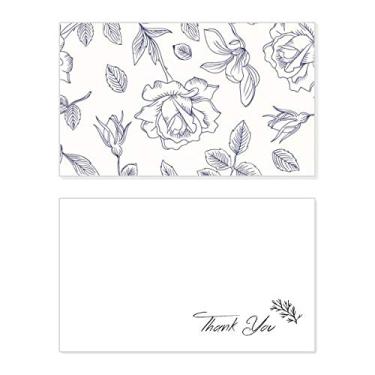 Imagem de Folhas de rosas pintadas à mão, flor de planta, cartão de agradecimento, papel de aniversário, agradecimento de casamento