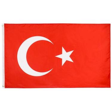 Imagem de Bandeira Da Turquia 145Cm X 90Cm Da Marca Minha Bandeira - Dupla Face