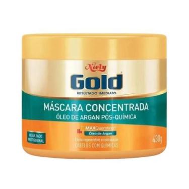 Imagem de Mascara Tratamento Oleo Argan Pos Quimica Niely Gold 430G