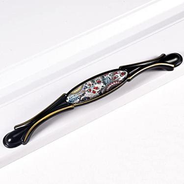 Imagem de Puxadores de móveis vintage elegantes puxadores e puxadores de armário de cozinha de bronze.