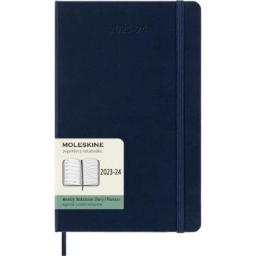Imagem de Moleskine 2023-2024 Weekly Planner, 18M, Large, Sapphire Blue, Hard Cover (5 x 8.25)