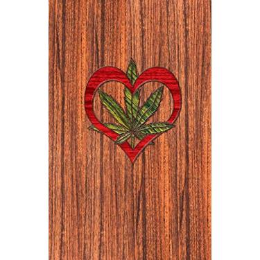 Imagem de Cannabis Rating Journal - Love the Leaf: 5 X 8 200 Paget Blank Form THC CBD Cannabis Rating with Wood Grain Love the Leaf