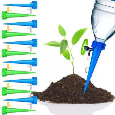Imagem de Kit 24 Gotejador Irrigador Automático Acoplável Garrafa Pet Plantas Gotejamento