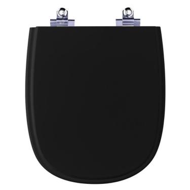 Imagem de Assento Sanitário Fechamento Lento  Sabatini Preto para Icasa