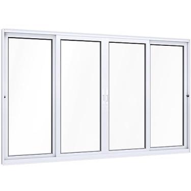 Imagem de Janela de Correr em Alumínio sem Grade 150x100cm Branca