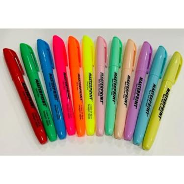 Imagem de Kit 12 Marca Texto (6 Neon + 6 pastel) Masterprint