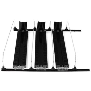 Imagem de Dispensador de Bebidas para Geladeira, Largura Preta Ajustável, à Prova d'água, 15 Polegadas, Empurrador de Lata de Refrigerante, Mola Curva Abs para Supermercados (3 pecas)