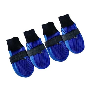 Imagem de FRCOLOR Azul Botas a Prova D'agua Sapatos Impermeáveis ​​para Cães Meias De Inverno Sob Filtro De Cascalho Sapatos Para Animais De Estimação Placa Perolado Conjuntos De Garras Respirável
