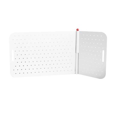 Imagem de Painel Porta-Ferramentas Pegboard dobrável de armazenamento de metal, versão estendida, pegboard articulado, organizador de estúdio para sala de estar, quarto (Color : White, Size : Style1)