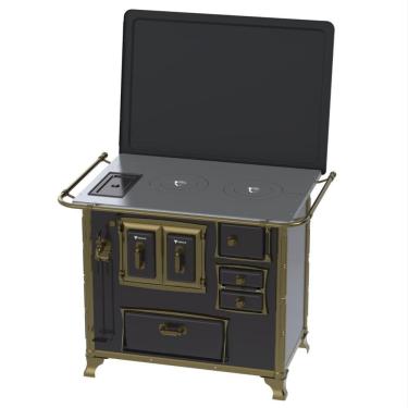 Imagem de Fogao a Lenha Venax GII n 2 Renaissance Preto Cald