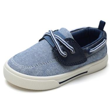 Imagem de Tênis de lona infantil para meninos e meninas Tombik (bebêcriança pequena), Calçados NavyBlue, 12 Little Kid