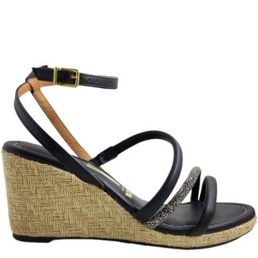 Imagem de Sandália Anabela Feminina Casual com Strass Vizzano 6501.104