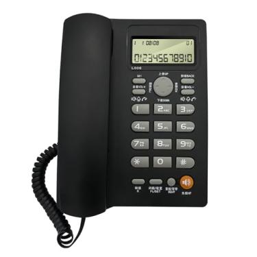 Imagem de Telefone fixo residencial telefone de mesa com visor de identificação de chamadas, redu...