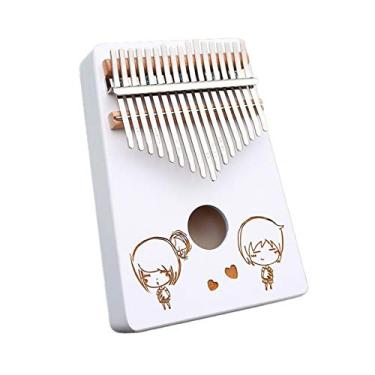 Imagem de Kalimba de 17 teclas, piano de polegar para crianças, adultos, instrumento de música marimbas, teclado de dedo Mbira Sanza com instruções e martelo de afinação, (18 cm x 13 cm) A9-17 tons
