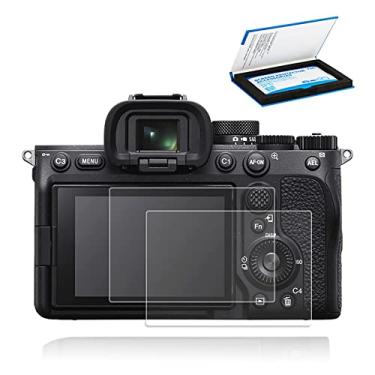 Imagem de Pacote com 2 protetores de tela A7R V A9 III, protetor de tela para câmera Sony A7R V Alpha 7R V A9 IIICamera, ultrafino, antiimpressões digitais, anti-arranhões, dureza 9H, 2,5D, bordas arredondadas,