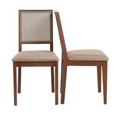 Imagem de Conjunto com 2 Cadeiras Sila Mel e Bege