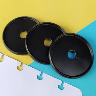 Imagem de Kit 12 Discos GG 45mm de Caderno Infinito Sistema Inteligente Amor Infinito Cadernos - Circulo (Preto)