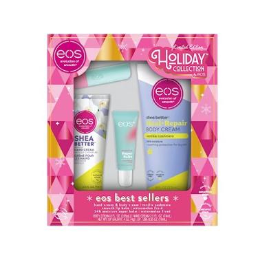 Imagem de eos Holiday Skin Care Gift Set- Vanilla Cashmere Body & Hand Cream, Watermelon Frosé Lip Butter & Balm, Made for Sensitive Skin, 4-Pack