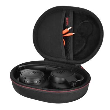 Imagem de ZUJFPL Capa rígida de EVA para JBL Live 770NC/670NC/660NC/650BT/460NC/400BT/500BT e JBL Tune 770NC/710BT/720BT/700BT/750BT/520BT/510BT/760NC/660NC/500/E40. Fone de ouvido sem fio 5BT - preta