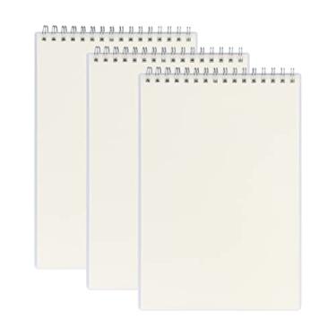 Imagem de Songaa Caderno espiral A5 Pacote com 3 – Caderno de diário em branco de capa dura para escola e escritório – 80 folhas/160 páginas – Caderno espiral pautado para faculdade com papel grosso de 80 g/m², 20,8 cm x 14,5 cm