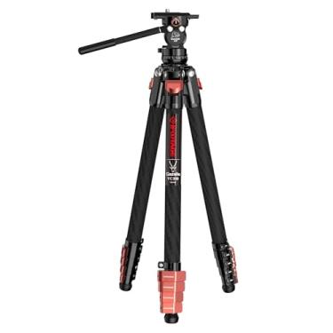 Imagem de IFOOTAGE Tripé de câmera Gazelle TC3B + Komodo K3 de carbono com cabeça fluida, tripé portátil de viagem, para fotografia profissional, criação de conteúdo, vlogging e produção de vídeo