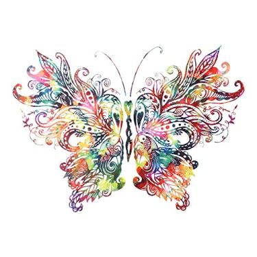 Imagem de 1/3 peças de adesivos coloridos para roupas de borboleta, aplique faça você mesmo para bolsa de roupas, camiseta (grande)