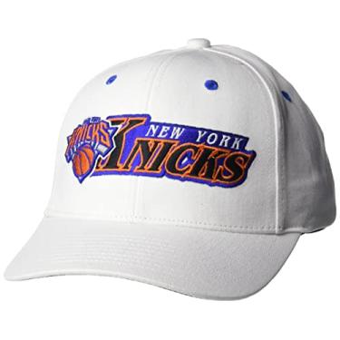 Imagem de Mitchell & Ness Boné New York Knicks NBA Oh Word Pro Snapback Boné de Madeira Clássica - Branco, Branco, Tamanho �nica