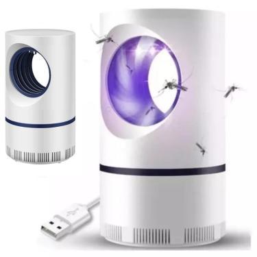Imagem de MATADOR ELETRONICO DE MOSQUITO LUZ ROXA ARMADILHA PARA INSETOS LED USB REPELENTE CHOQUE POTENTE ATRAI E MATA MOSCA DENGUE PERNILONGO 17 CM