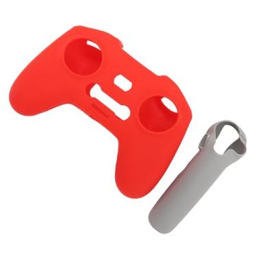 Imagem de Capa de Controle Remoto RC Motion 3 FPV de Silicone à Prova de Choque, Capa Protetora Drone Avata 2 Com Grau Externo, Balancim Cinza, Controlador Vermelho, Feito de Silicone Macio
