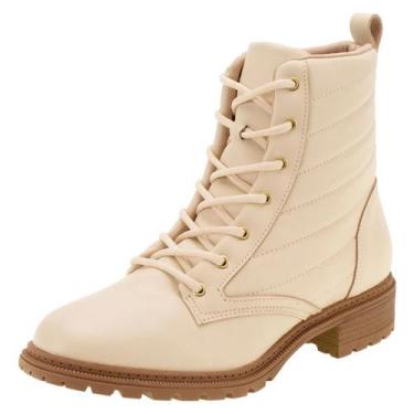 Imagem de Bota Coturno Modare Ultra Conforto Costuras - Creme