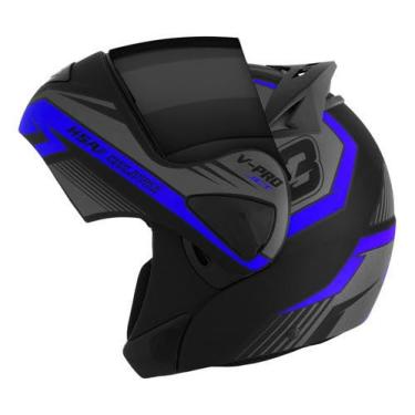 Imagem de CAPACETE ESCAMOTEÁVEL PRO TORK V-PRO JET 3 AZUL TAM. 62 VIS. FUMÊ