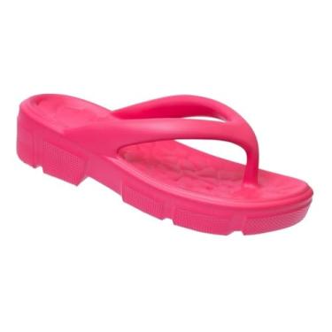 Imagem de Sandálias Ortopédicas Femininas Chinelo Dedo Nuvem Tratorado Calcanhar P/Esporão (Rosa Escuro, BR, Adulto, Faixa Numérico, M, 33, 34)