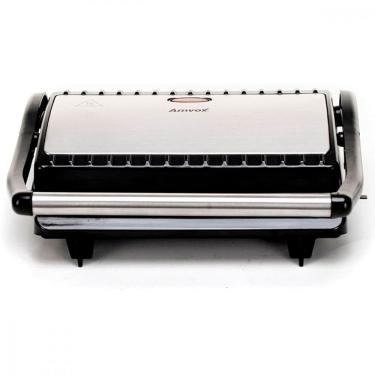 Imagem de Grill e Sanduicheira Amvox Panini 800W 110V Preto/Inox - AMS 800