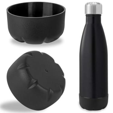 Imagem de Linkidea Pacote com 2 botas de garrafa de água compatíveis com S'well Original, BJPKPK, MIRA Cascade garrafas em forma de cola, protetor de capa de manga inferior para garrafa de silicone (preto)