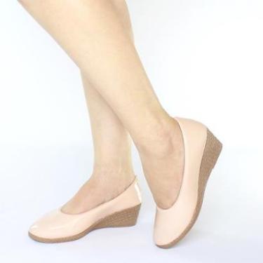 Imagem de Sapato Feminino Salto Anabela Bico Redondo Casual-Feminino
