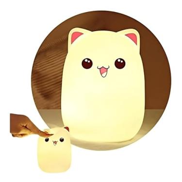 Imagem de Abajur de Silicone com Toque – Luminária LED Recarregável para Quarto Infantil (ROSA)