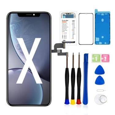 Imagem de Substituição de tela para iPhone X10, tela LCD de 5,8 polegadas, conjunto digitalizador de tela sensível ao toque 3D, compatível com kit de substituição de tela iPhone X 10 (A1865, A1901, A1902) com