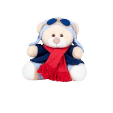 Imagem de Urso de Pelúcia Tedde Aviador 18 cm (VERMELHO, AZUL E MARINHO)