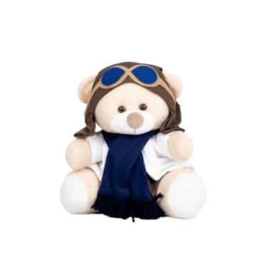 Imagem de Urso de Pelúcia Tedde Aviador 18 cm (AZUL MARINHO)
