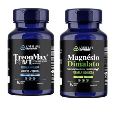 Imagem de TreonMax Magnesio Treonato, 60 Cápsulas e Magnesio Dimalato, 60 Cápsulas, Suplementos Puros