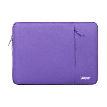 Imagem de Capa MOSISO para laptop de 13 a 13,3 polegadas, compatível com MacBook Air/Pro 13”/Pro 14”, notebook HP, Dell, ASUS, Lenovo, bolsa vertical de poliéster com bolso, ultravioleta