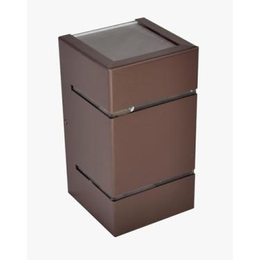 Imagem de Arandela Externa Frisos E Fachos Muro Com G9 Halopin 5w (Marrom, Lâmpada Branco Quente)