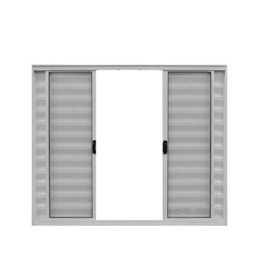 Imagem de Veneziana 6 Folhas de Correr S/Grade 1.00 X 1.50 Alumínio Branco Linha Modular - Hale