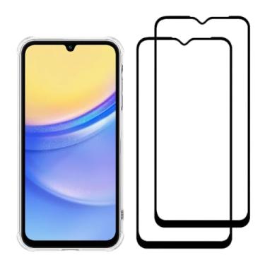 Imagem de Capa A15 5g, Capinha Anti Impacto e 2x Pelicula Vidro 3D Para Samsung Galaxy A15 Case Transparente Proteção de Câmera