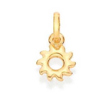 Imagem de Pingente banhado ouro 3x 24k 18k e 22k  feminino sol vazado rommanel 5