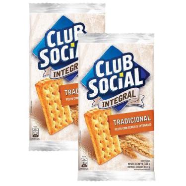 Imagem de Kit 2 Biscoito Club Social Integral Tradicional com 6 Unidades de 24g 